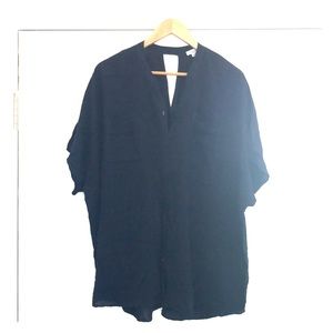 Navy Button Up